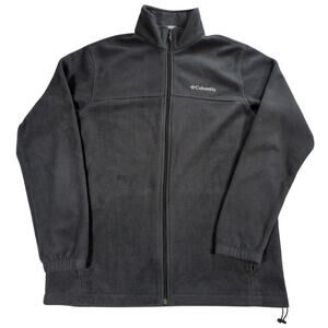 Columbia Sportswear Gray Full Zip Fleece Jacket Lightweight Men LT Tall